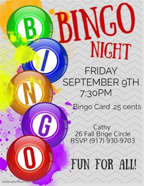 Bingo Night Flyer | PosterMyWall | Bingo night, Bingo party, Bingo