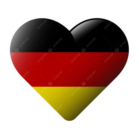 Germany Flag Love Shape Vector Transparent Background, Germany Flag Love, Germany Flag Heart ...