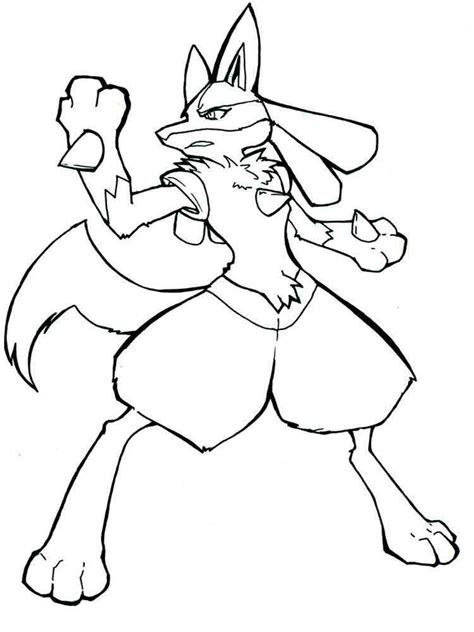 Lucario coloring pages