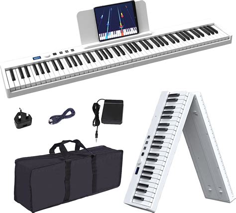 OYAYO Folding Piano Keyboard, 88 Keys Full Size Semi-Weighted Keyboard Support Bluetooth & MIDI ...