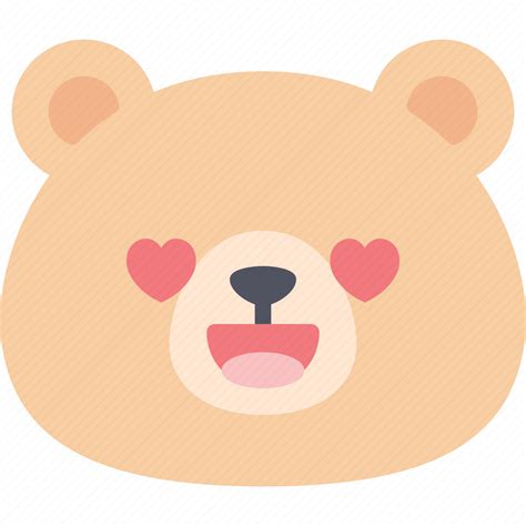 Love, teddy, bear, emoticon, emoji, emotion, expression icon - Download on Iconfinder