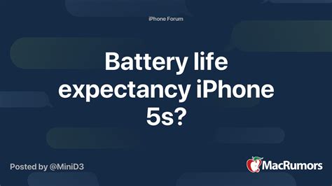 Battery life expectancy iPhone 5s? | MacRumors Forums