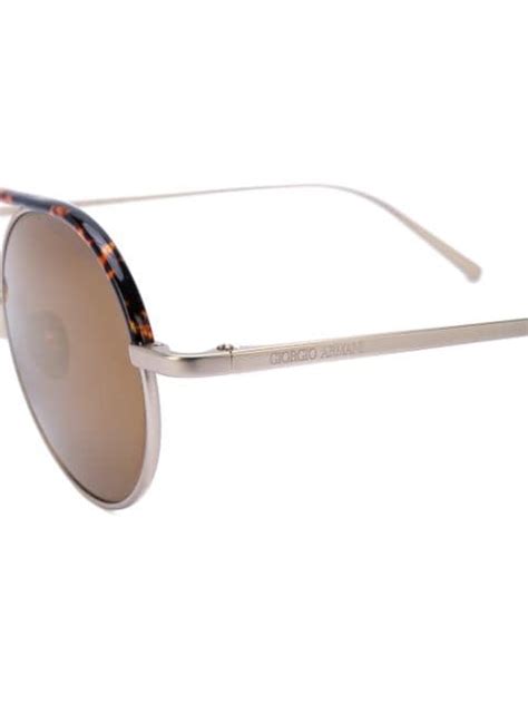 GIORGIO ARMANI Round Frame Sunglasses, Orange | ModeSens