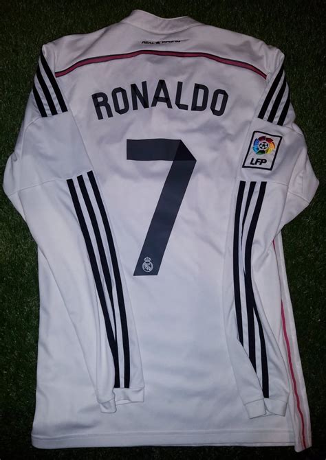 Cristiano Ronaldo Real Madrid 2014 2015 Long Sleeve Jersey Shirt M F49 ...