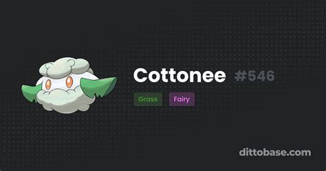 Cottonee | Dittobase Pokédex