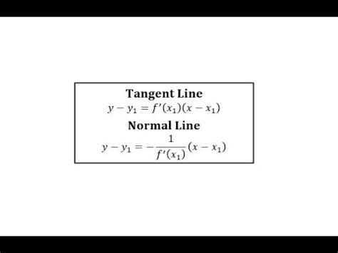 Equation of Tangent Line and Normal Line to a Cubic Function - YouTube