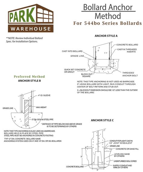 Concrete Bollards - Cement Bollards - Precast Bollards - Park Warehouse