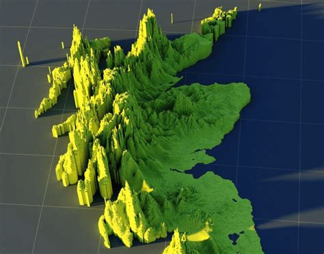 3D Rainfall Map of Scotland : r/Map_Porn