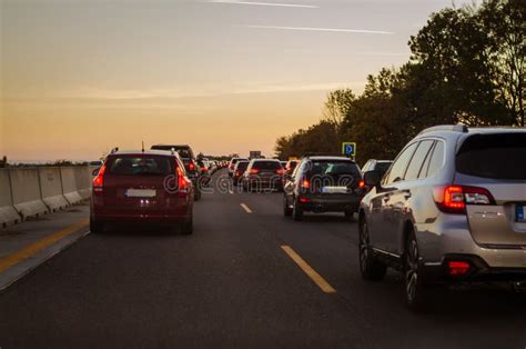 Traffic jam in the highway stock photo. Image of transport - 109846462