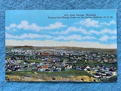 A view of Rock Springs, Wyoming Vintage 1955 Postcard | eBay