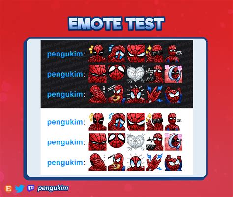 15 Spider-man Emotes for Twitch/youtube/discord/facebook/kick ...