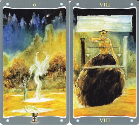 Rowan Tarot: Fairy Lights Pairs: 6 of Cups and Justice
