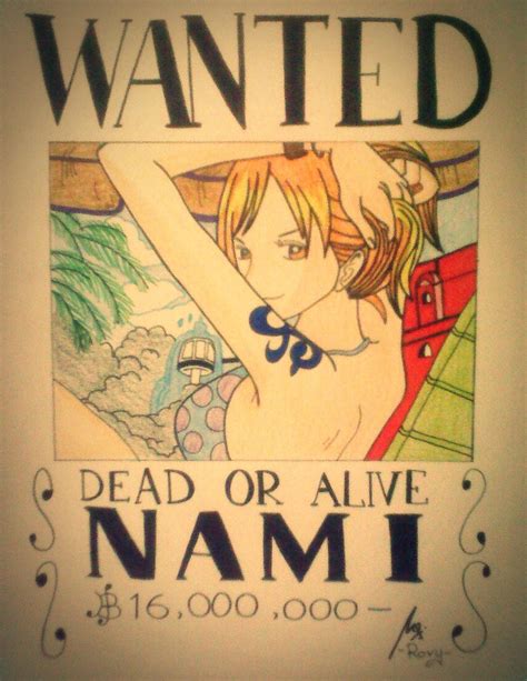 One Piece ~ WANTED: NAMI by rovykadabra on DeviantArt