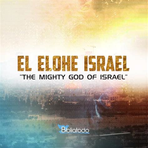 Meaning of EL ELOHE ISRAEL - God’s names