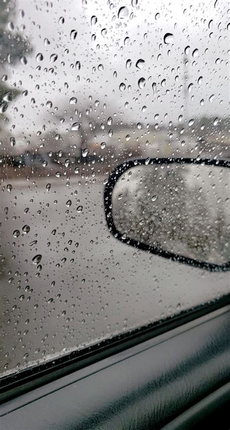 Raindrops on Car Window