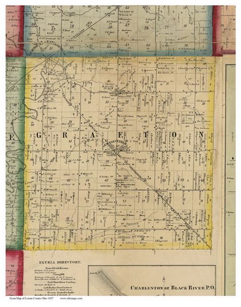 Grafton, Ohio 1857 Old Town Map Custom Print - Lorain Co. - OLD MAPS