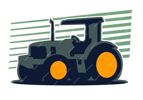 Premium Vector | Tractor farm silhouette template