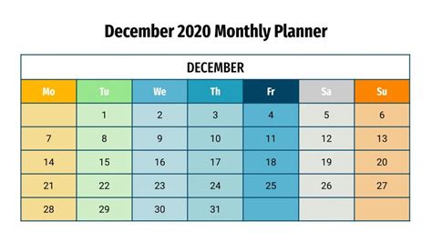 December Monthly Planner Infographics for Google Slides & PPT