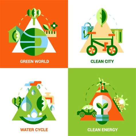 Ecology Design Concept Set 467125 Vector Art at Vecteezy