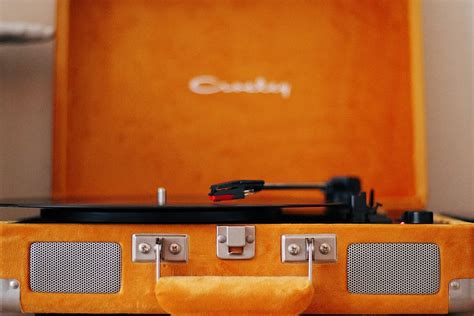 HD wallpaper: orange Crosley turntable, bag, briefcase, electronics, symbol | Wallpaper Flare