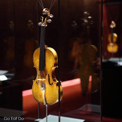 Stradivarius violin, made by Antonio Stradivari, displayed at the Museo ...