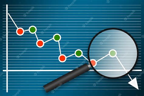 Premium Photo | Analysis a down arrow chart with magnifying glass