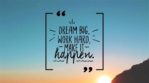 Dream Big Word Hard Make It Happen HD Motivational Wallpapers | HD ...