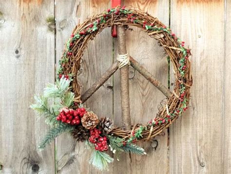 Peace Sign Christmas/winter Wreath/ Natural Grapevine Peace | Etsy | Fiesta hippie, Hippy, Adornos