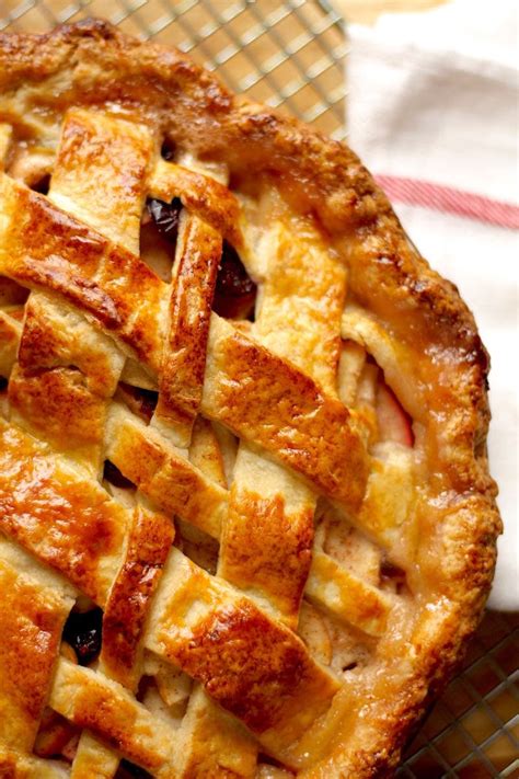 Lattice Apple-Cranberry Pie Recipe | The Hungry Hutch