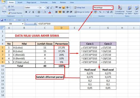 Rumus Excel Persentase Kehadiran Excel Dan Rumus Microsoft Excel | Porn ...