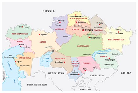 Kazakhstan Area Map