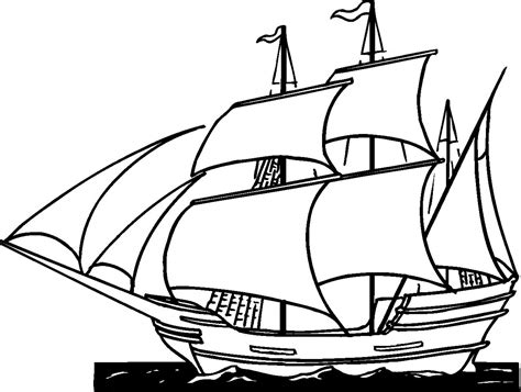 20+ Pirate Ship Line Drawing - Free Coloring Pages