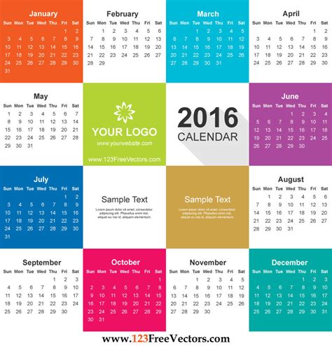 2016 Calendar Vector Free Download by 123freevectors on DeviantArt