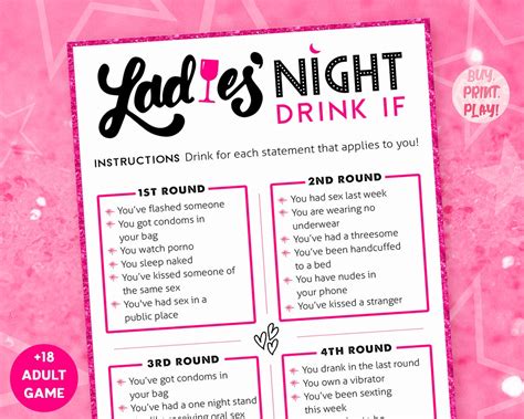 Printable Ladies Night Games - Printable Word Searches