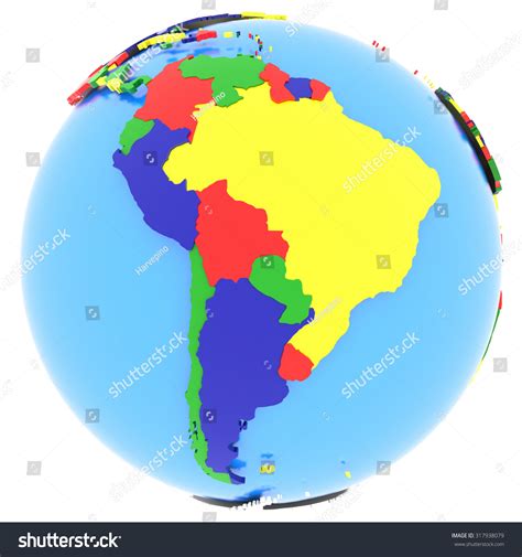 South America Political Map World Countries Stock Illustration 317938079 | Shutterstock