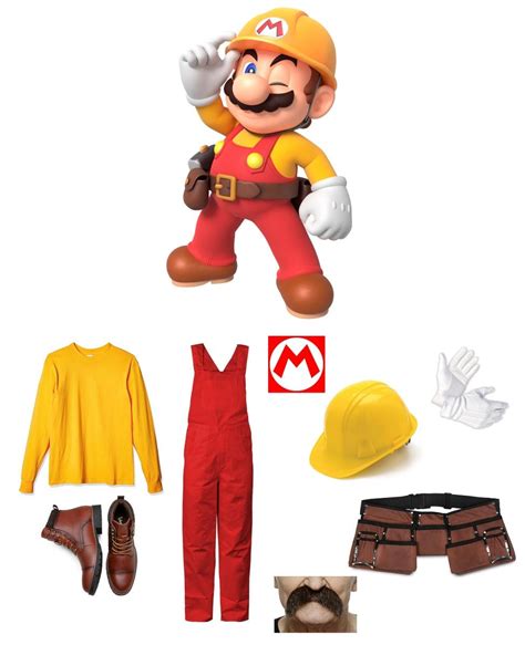 Builder Mario from Super Mario Maker Costume Guide for Cosplay & Halloween