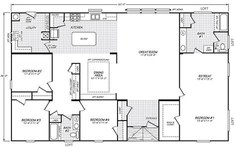 4 Bedroom Triple Wide Mobile Home Floor Plans | www ...