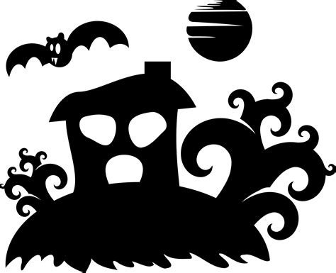 Silhouette Haunted house Clip art - Halloween png download - 2400*1953 - Free Transparent ...