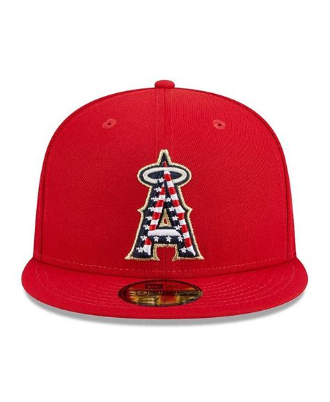 New Era Men's Red Los Angeles Angels 2023 Fourth of July 59FIFTY Fitted ...