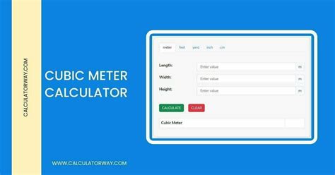 Cubic Meter Calculator - Calculatorway