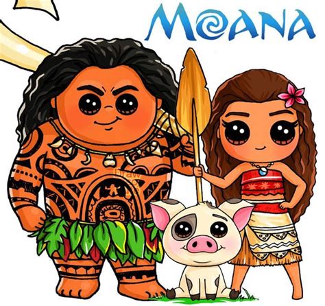 Moana - Draw So Cute | Cute disney drawings, Cute kawaii drawings ...