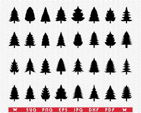 Christmas Tree Svg Silhouette | The Cake Boutique