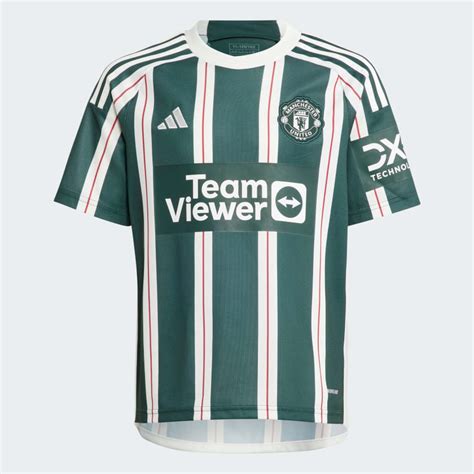 ⚽adidas Manchester United 23/24 Away Jersey Kids - Green | Kids' Soccer ...