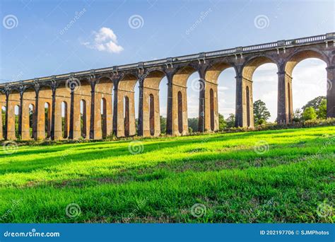 A View Of The Ouse Valley Viaduct Balcombe Viaduct In The Summer With Bright Sun Shining Through ...