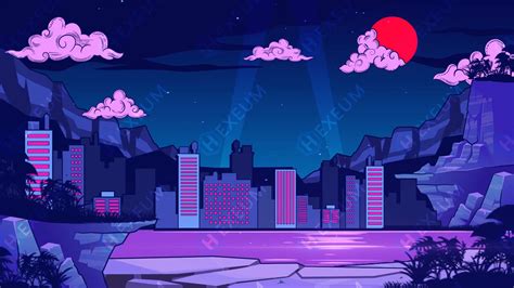 Lofi City : Retro Stream Background - Hexeum