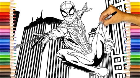 Spider Man Ps4 Coloring Page / Spiderman in the City Coloring Pages, Coloring Painting ... : You ...