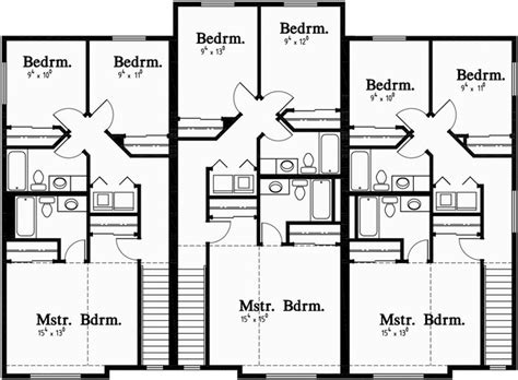 Pin on Triplex and Fourplex House Plans