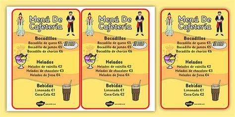 Spanish Cafe Role Play Menu (Teacher-Made) - Twinkl