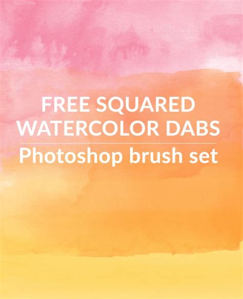 Squared Watercolour paint dabs free Photoshop brush set | Creative Nerds