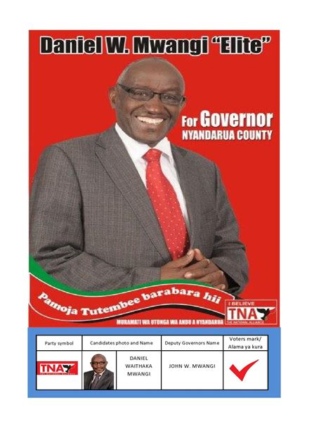 Daniel Waithaka Mwangi 'Elite' for Governor Nyandarua County - Home | Facebook